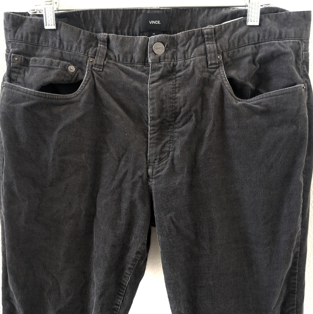 Vince Corduroy Pants 34 Gray Straight Leg M2797-2299 - Picture 6 of 6